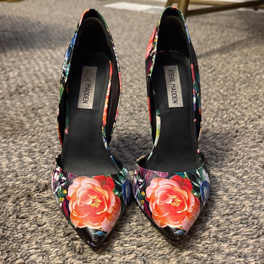 Steve Madden Multicolor Floral Heels